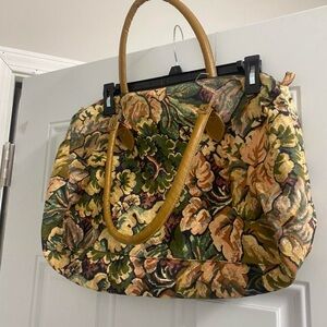 Floral Tapestry Tote Bag
